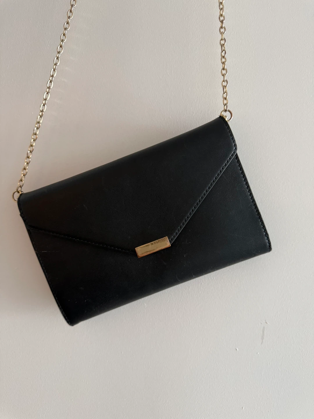 ALDO Black Clutch Purse with Chain Strap