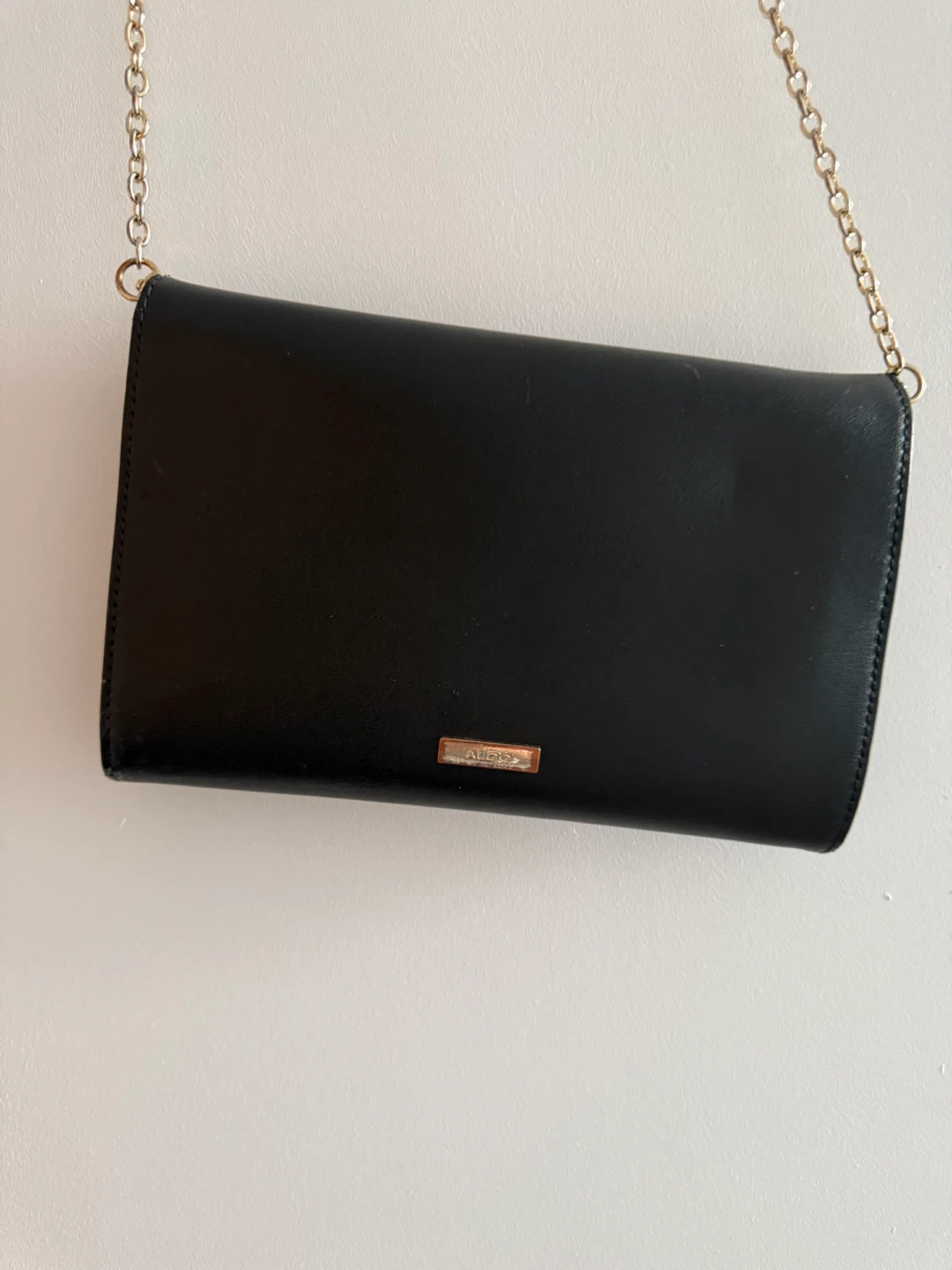 ALDO Black Clutch Purse with Chain Strap - photo 3