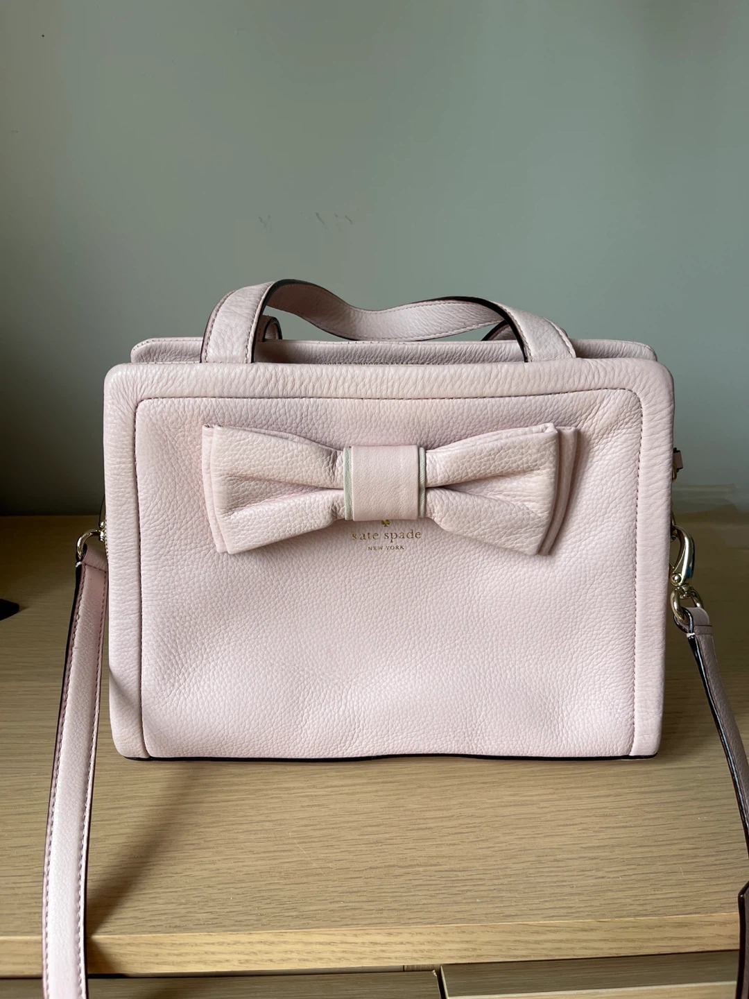 Kate Spade Pink Leather Bow Handbag