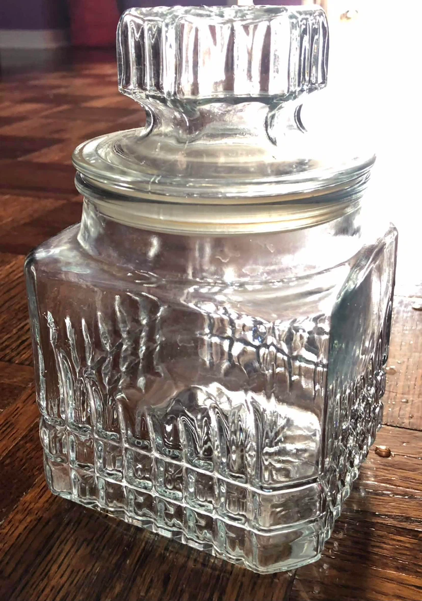 Glass Kitchen Canister with Lid