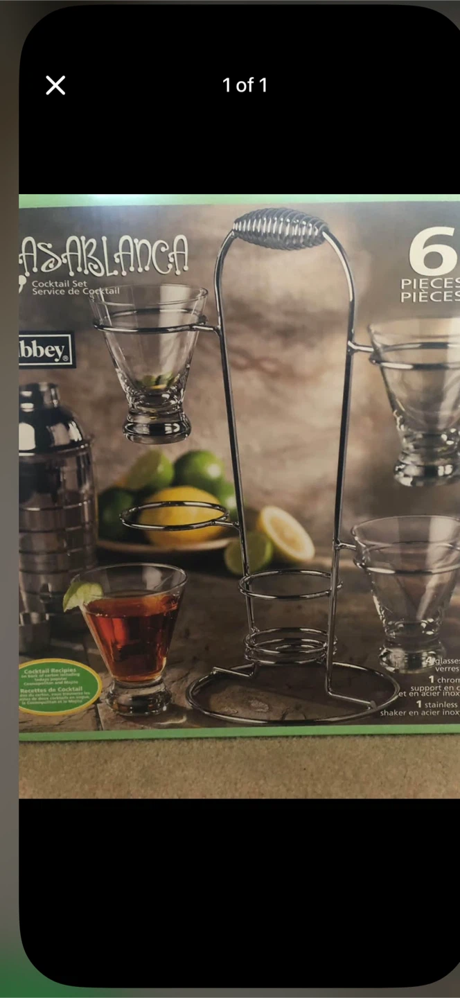 Casablanca 6-Piece Cocktail Set with Shaker
