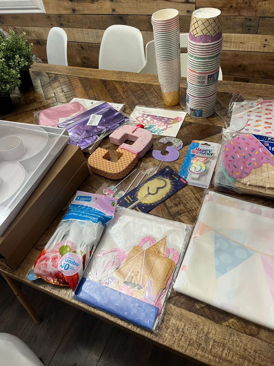 Ice Cream Themed Birthday Party Supplies