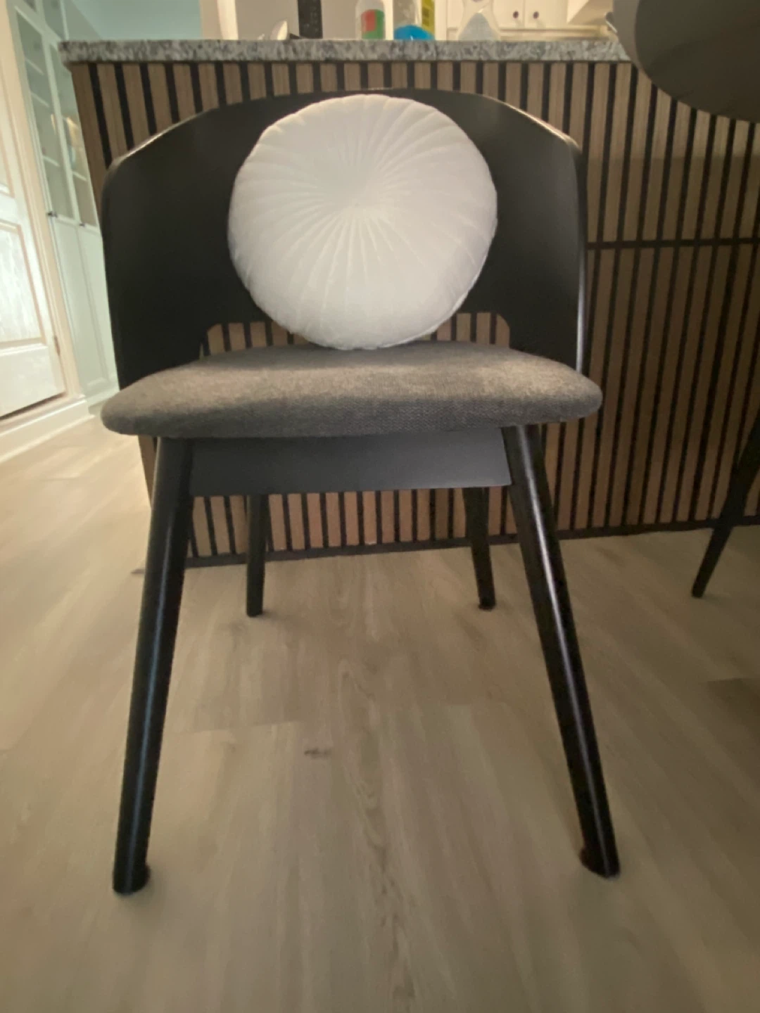 Black Dining Chairs and Marble Table Set - photo 4