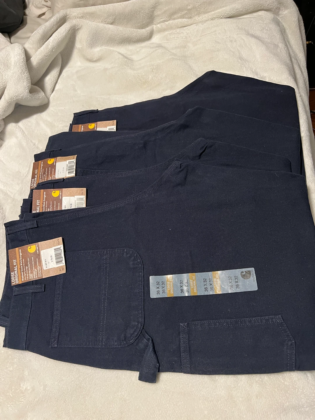 10 Carhartt Men's Loose Original Fit Work Dungaree Pants 36x32