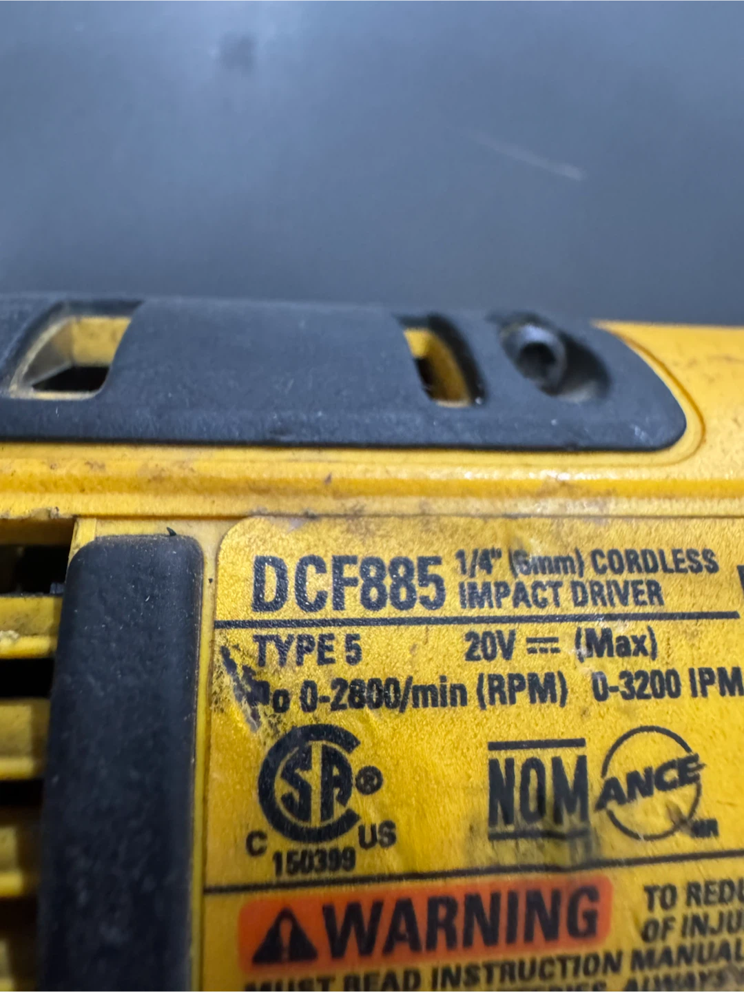 DEWALT DCF885 20V MAX Impact Driver tool only firmware price - photo 4
