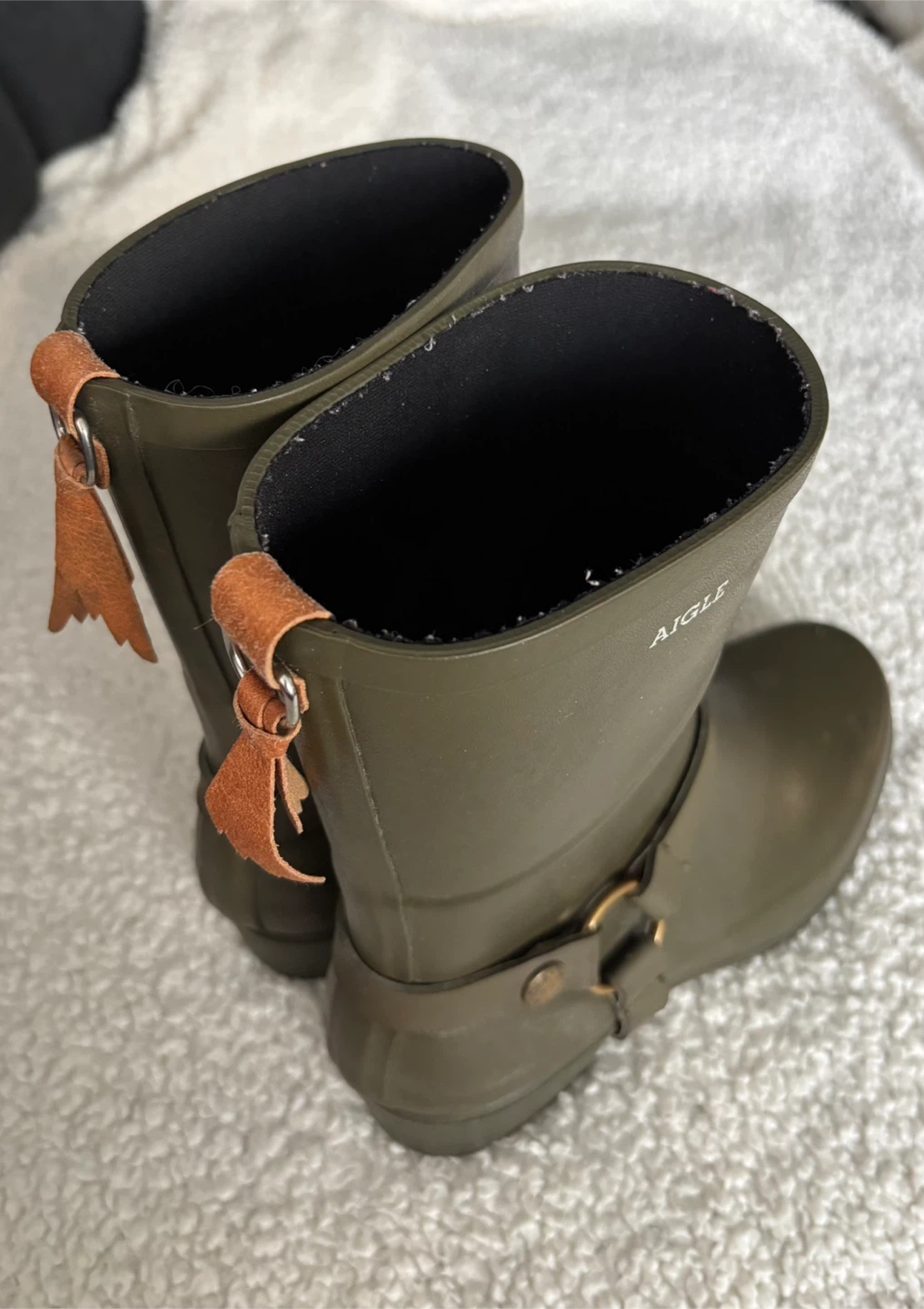 Aigle Women's Rain Boots - Olive Green