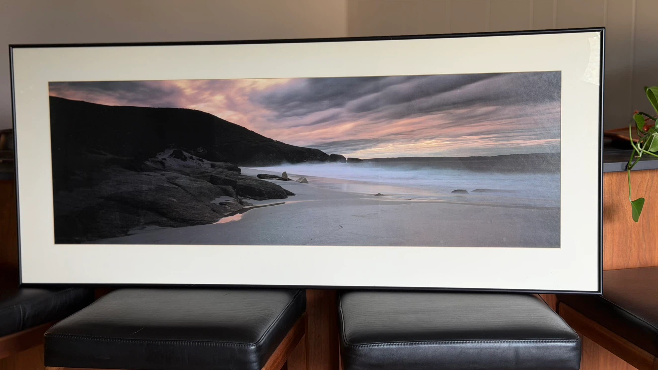 Framed Panoramic Beach Landscape Photo