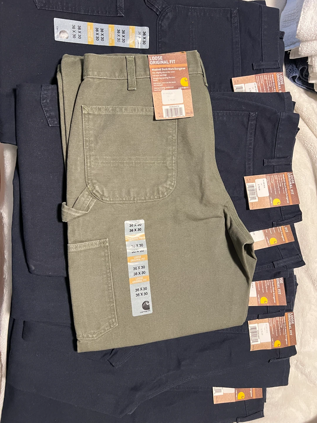 10 Carhartt Men's Loose Original Fit Work Dungaree Pants 36x32 - photo 4