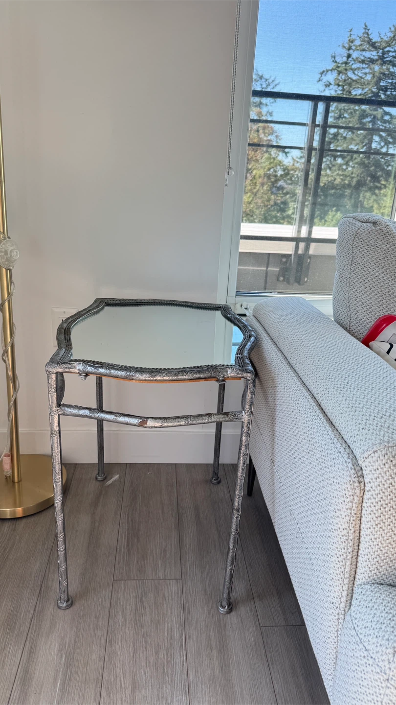 Ornate Mirrored Side Table