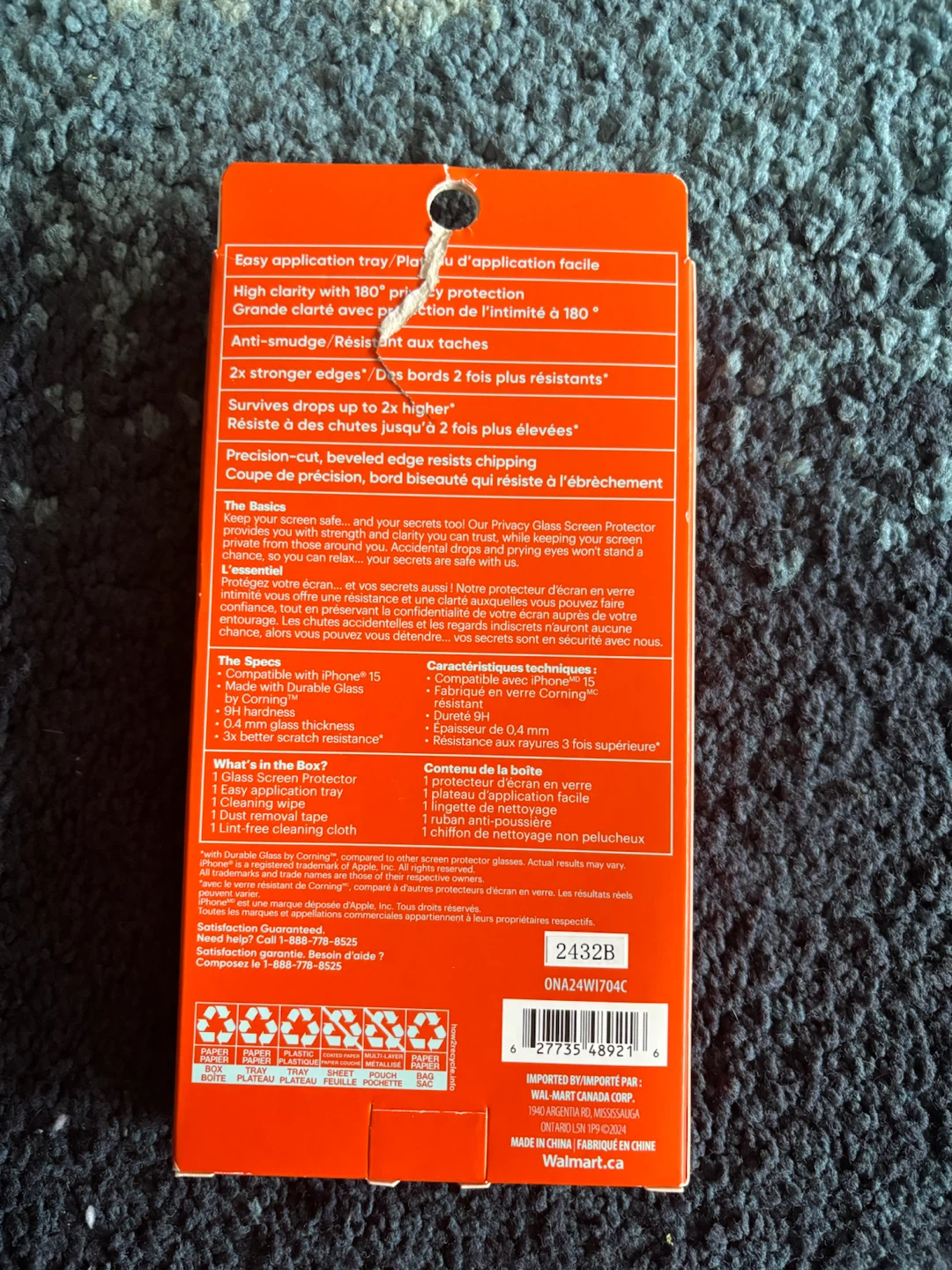 Privacy Glass Screen Protector - iPhone 15 - photo 2
