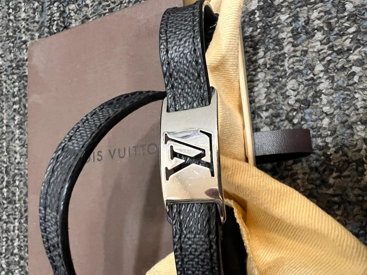 Louis Vuitton Black Leather Bracelet - photo 2