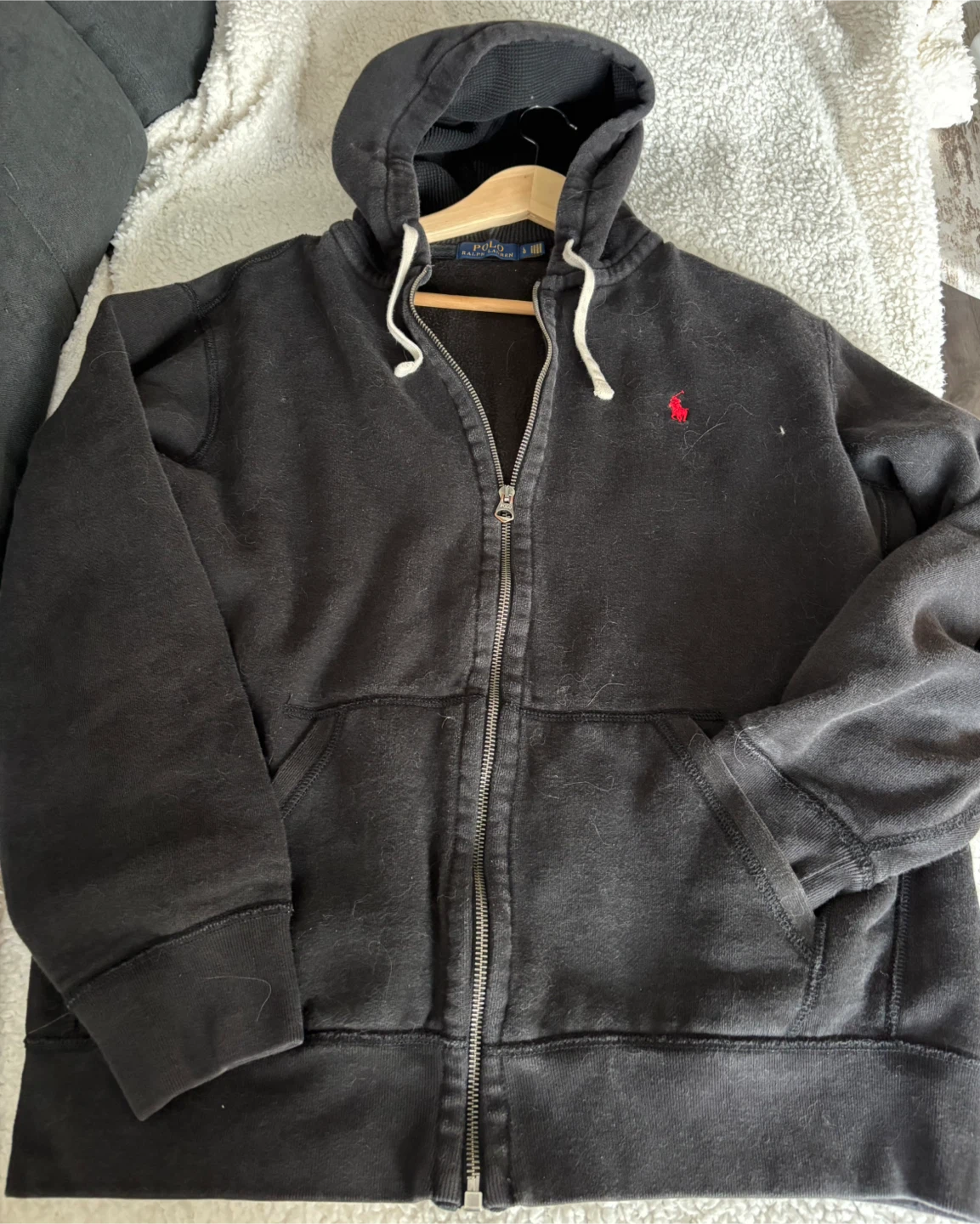 Polo Ralph Lauren Black Full-Zip Hoodie