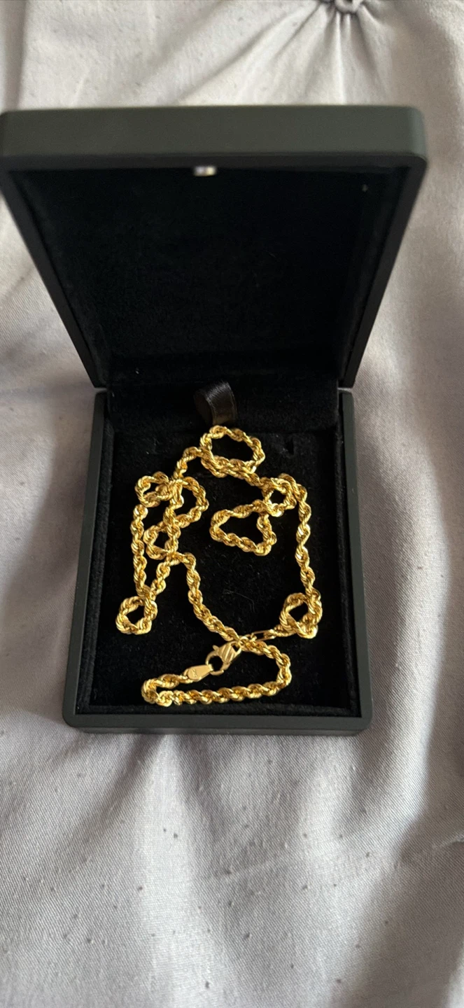 Gold Rope Chain Necklace