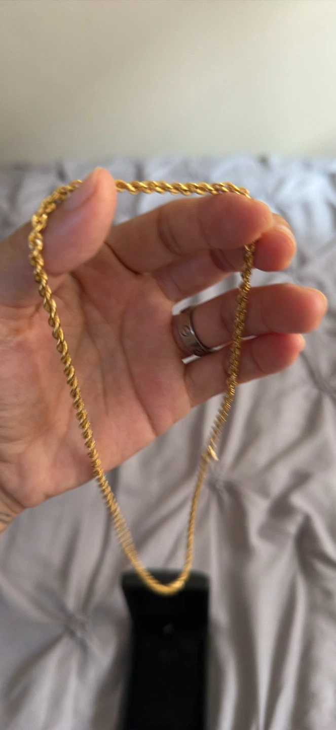 Gold Rope Chain Necklace - photo 2