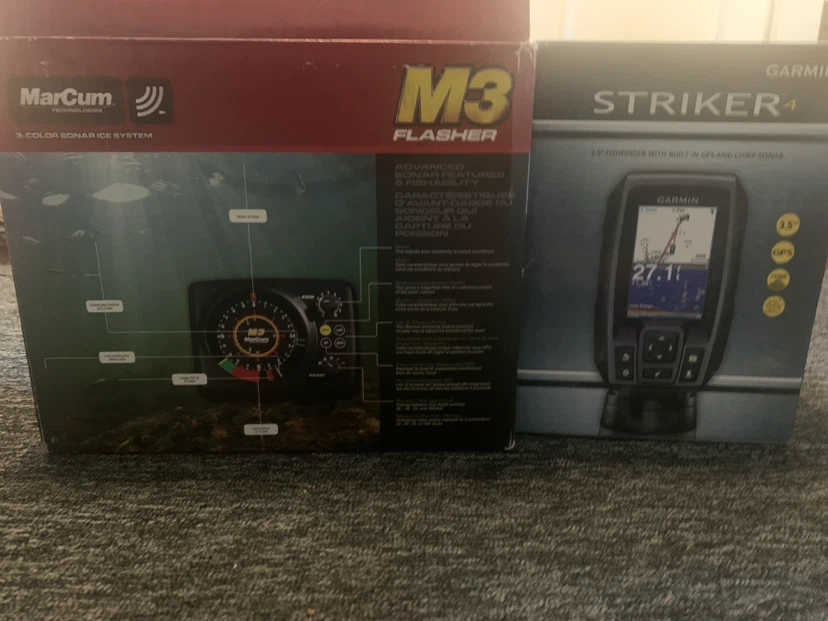 MarCum M3 Flasher and Garmin Striker 4 Fish Finder