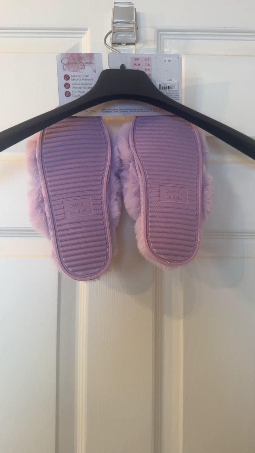 Jessica Simpson Plush Slippers - Lavender - photo 2