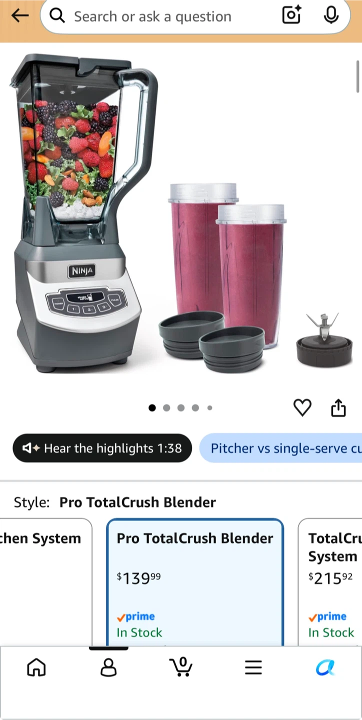 Ninja Pro TotalCrush Blender 1100 Watts - photo 2