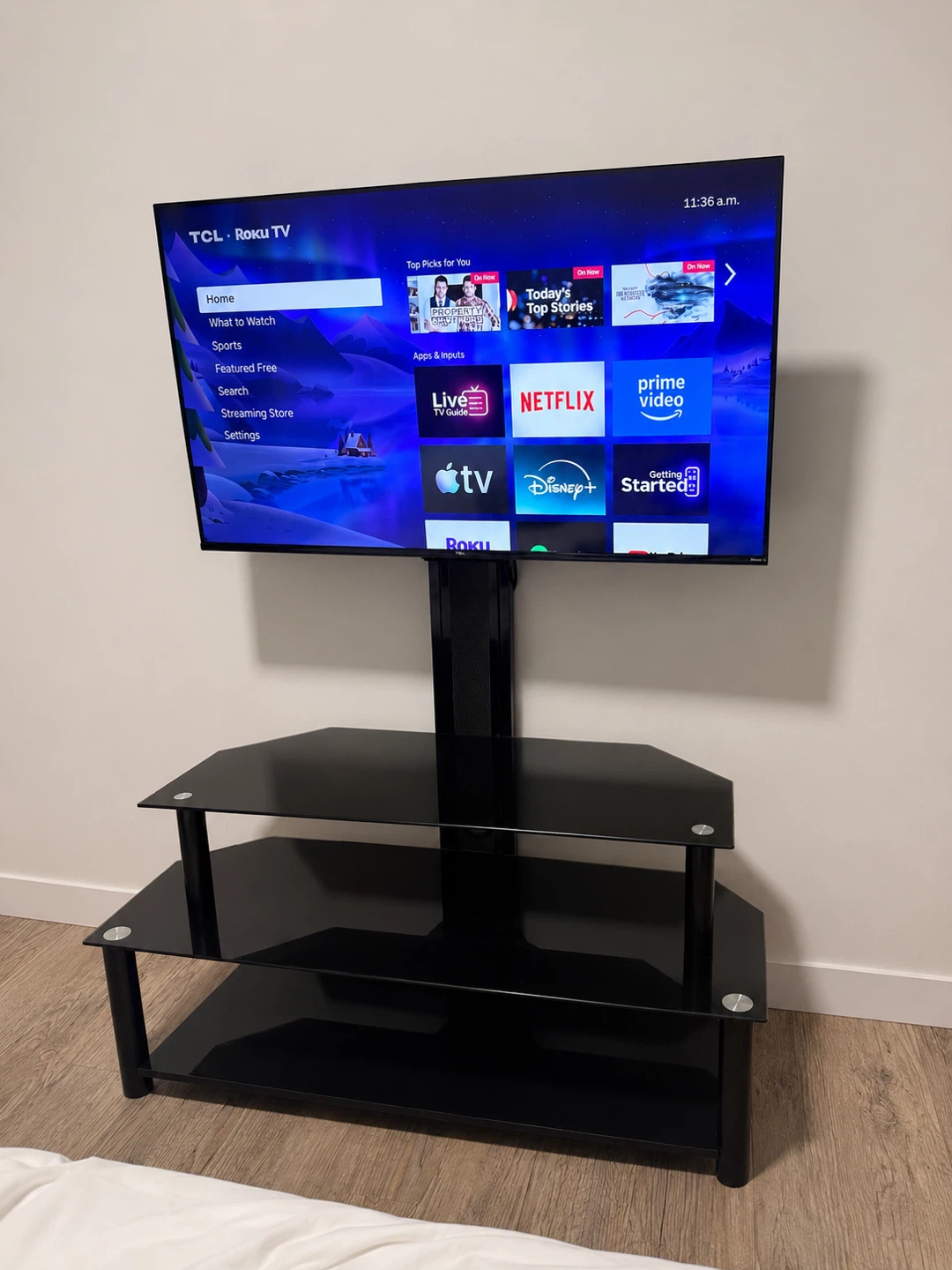 TCL 43" 4K Roku TV with stand