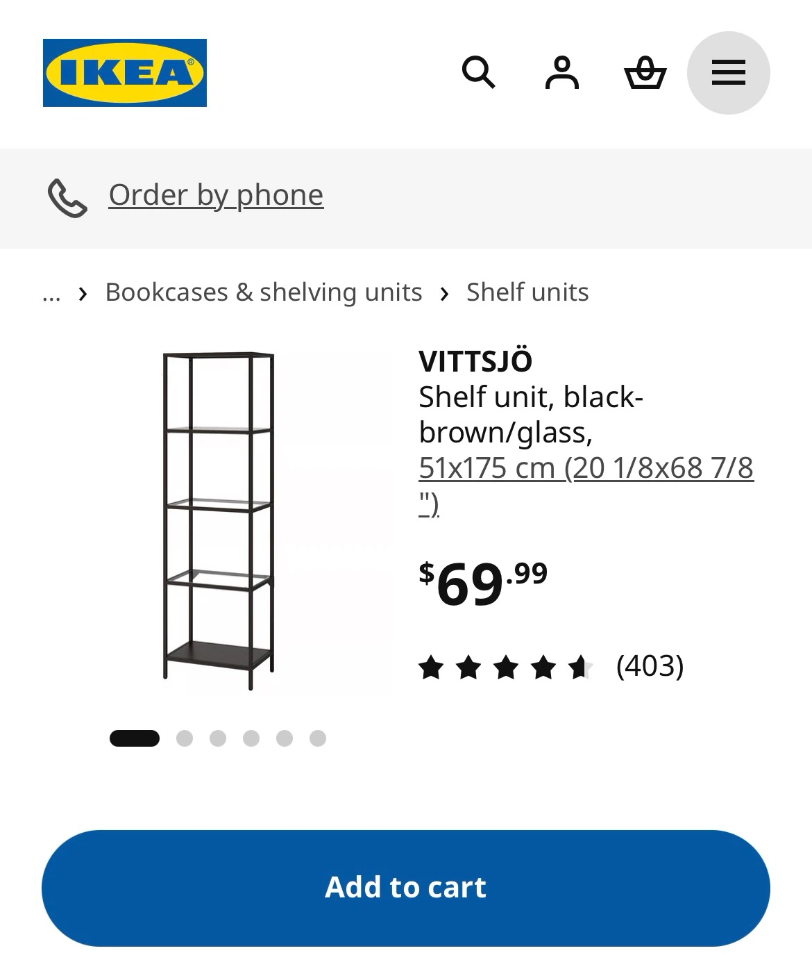 IKEA VITTSJÖ Shelf Unit