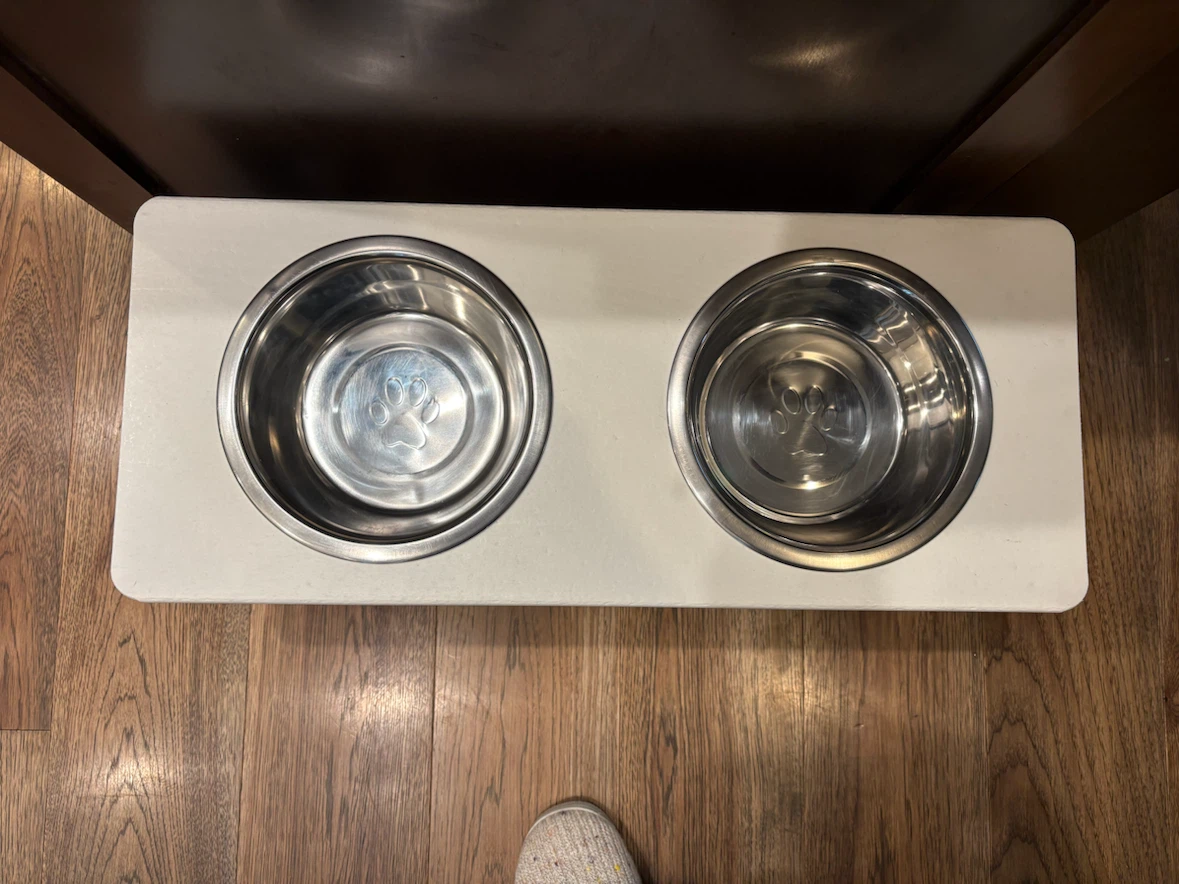 Elevated Dog Bowl Stand with Stainless Steel Bowls - photo 2