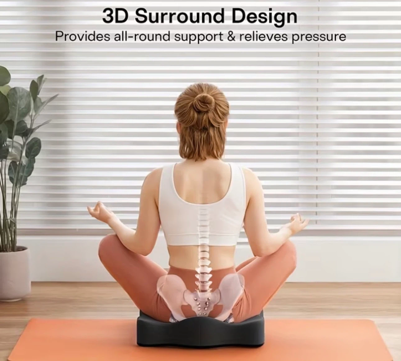 Black Ergonomic Seat Cushion - photo 2