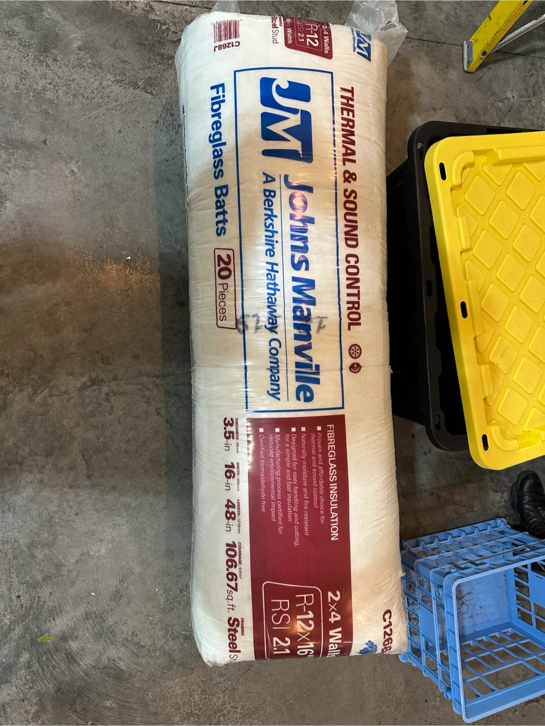 Johns Manville Fibreglass Batts Insulation R-12