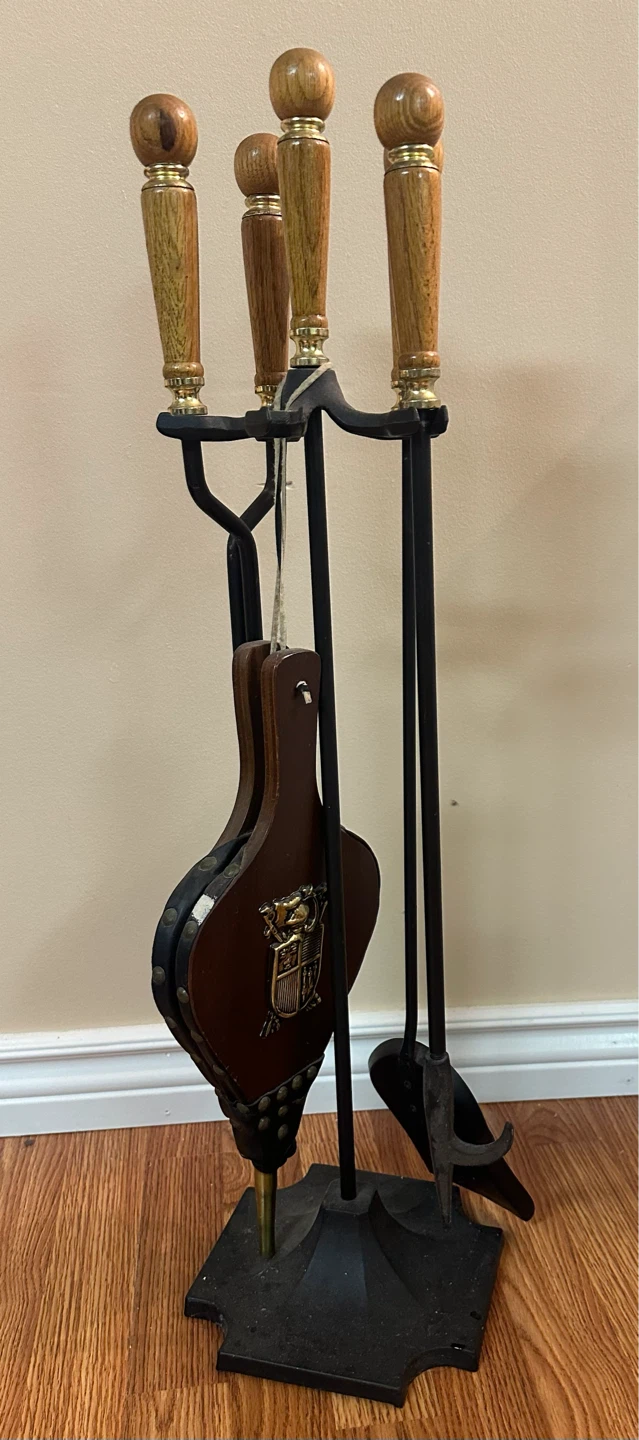 4-Piece Fireplace Tool Set with Bellows - photo 2