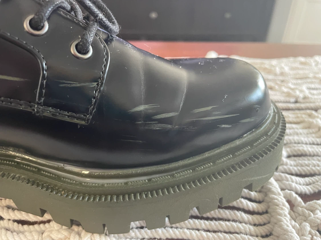 OBO! ALDO Black Platform Lace-Up Shoes Size 7/7.5 - photo 5