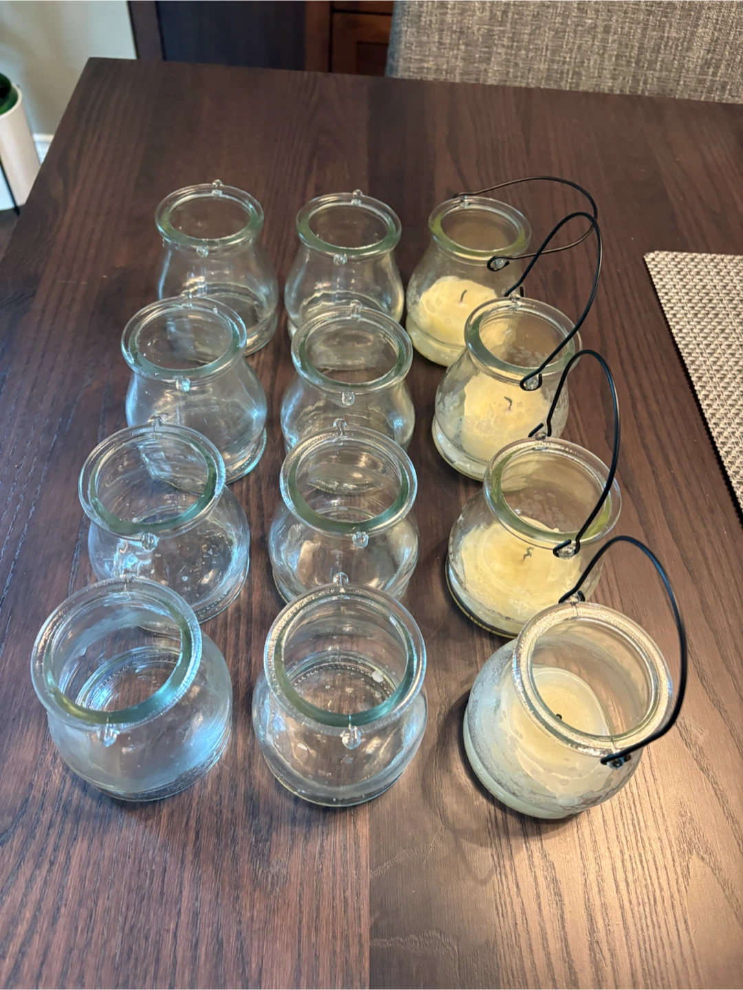 Set of 12 Glass Candle Holders with Handles - photo 3