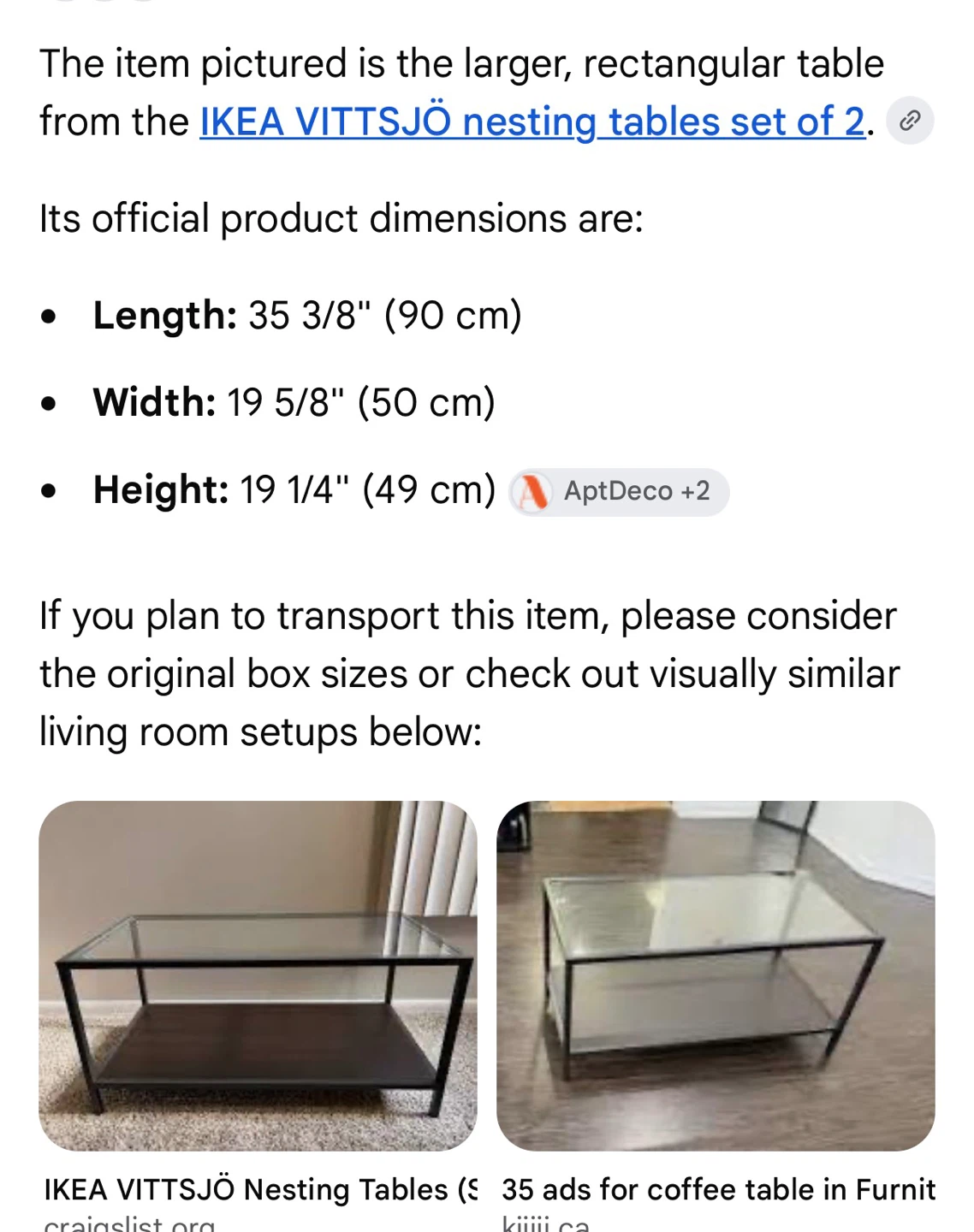 IKEA VITTSJÖ Coffee Table - photo 2