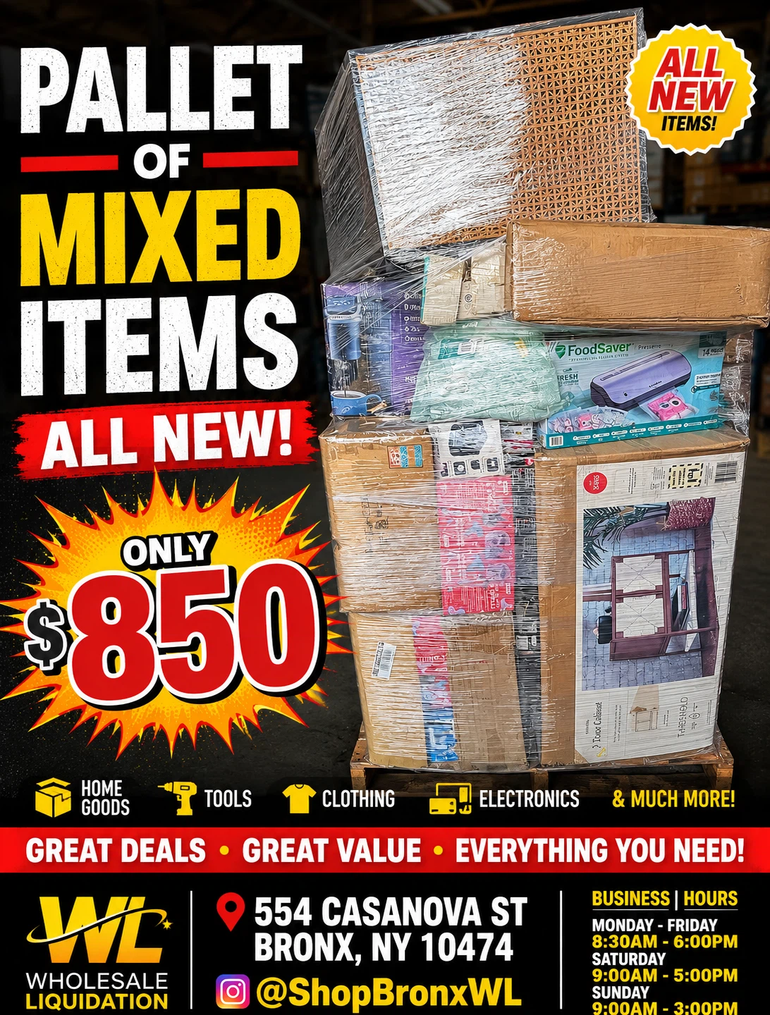 Pallet of Mixed New Items