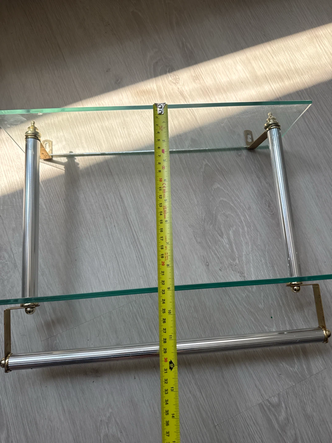 Glass Shelf with Towel Bar
