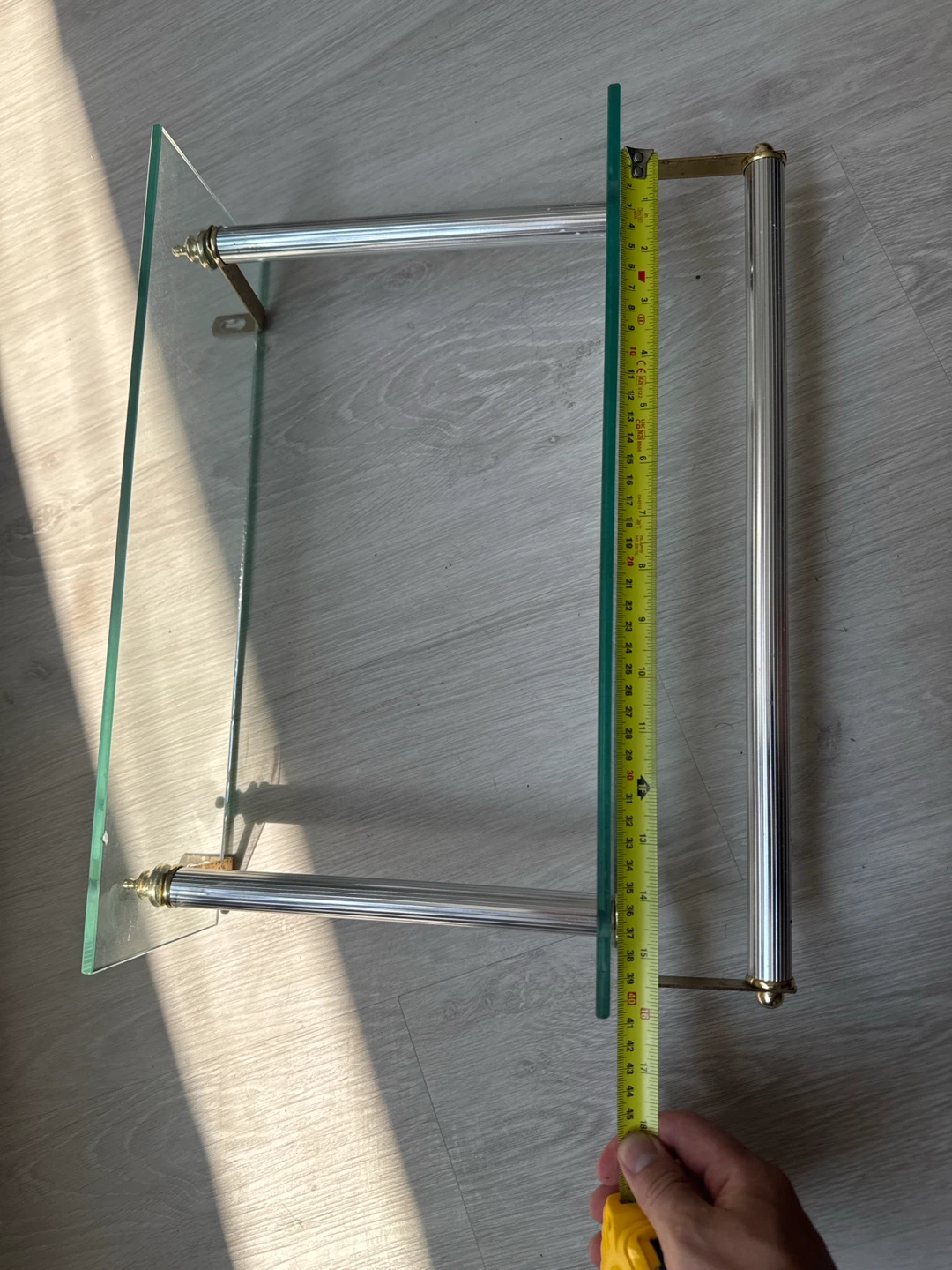 Glass Shelf with Towel Bar - photo 3