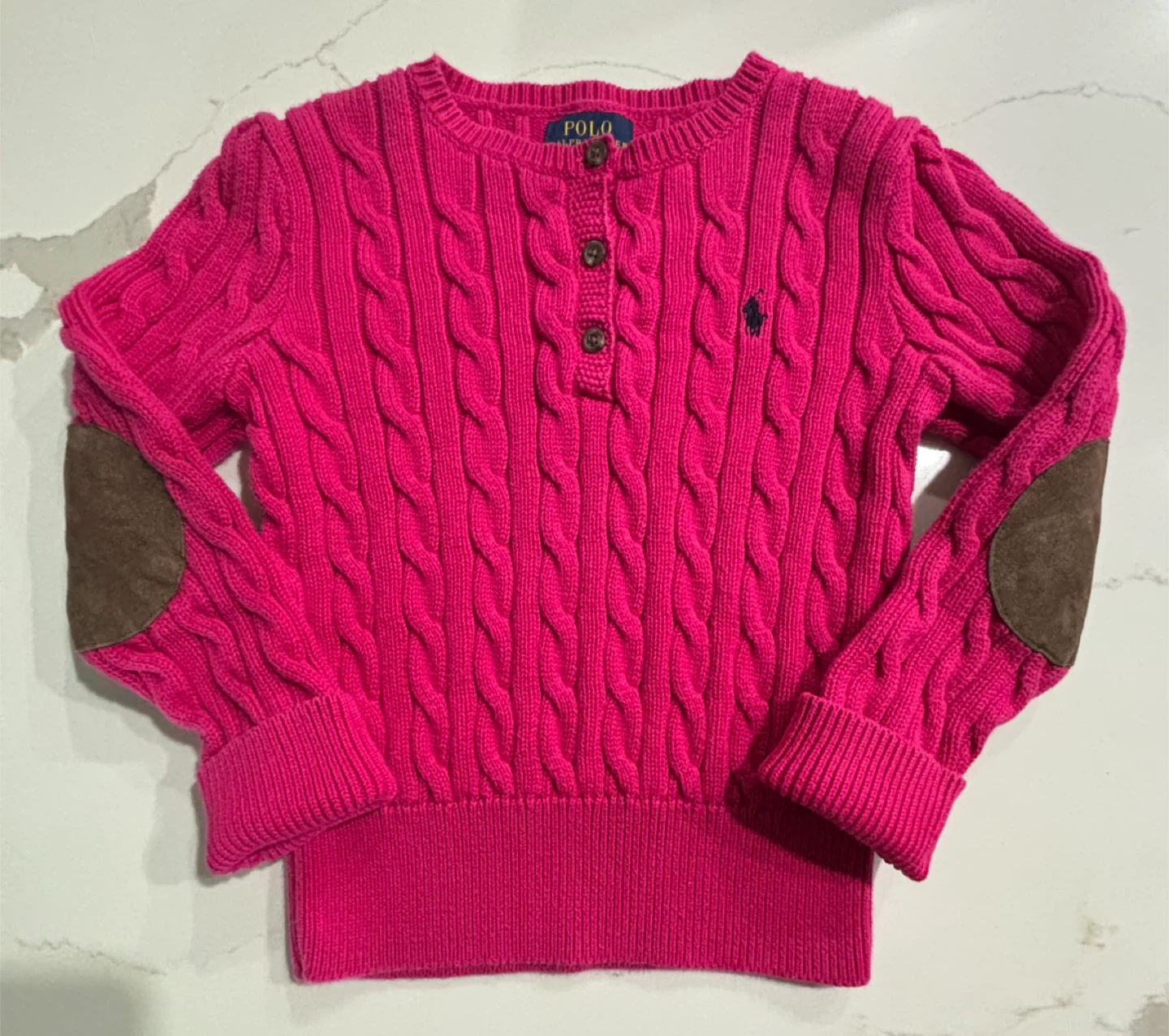 Polo Ralph Lauren Knit Sweater Child Size 6  with Elbow Patches