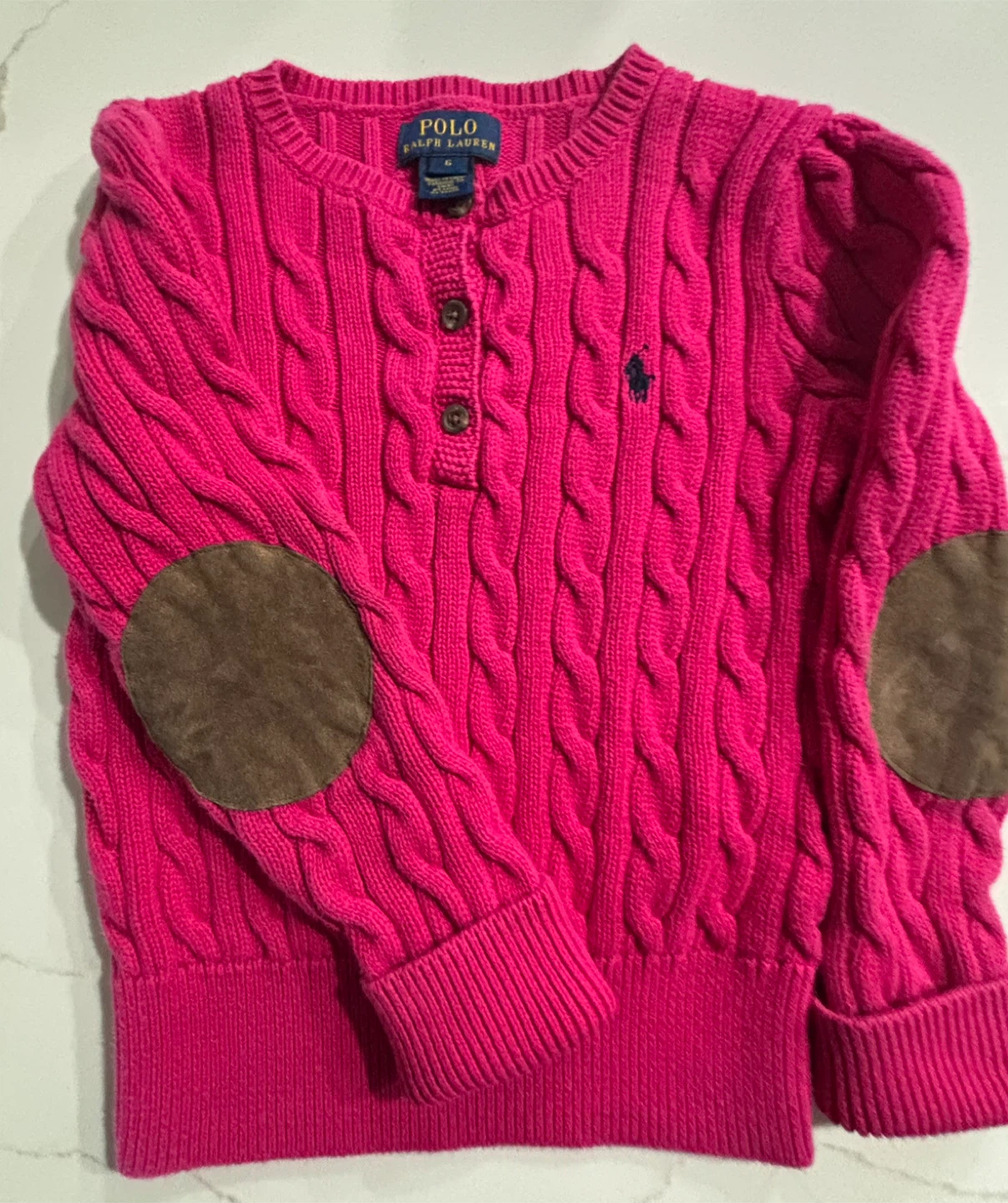 Polo Ralph Lauren Knit Sweater Child Size 6  with Elbow Patches - photo 3