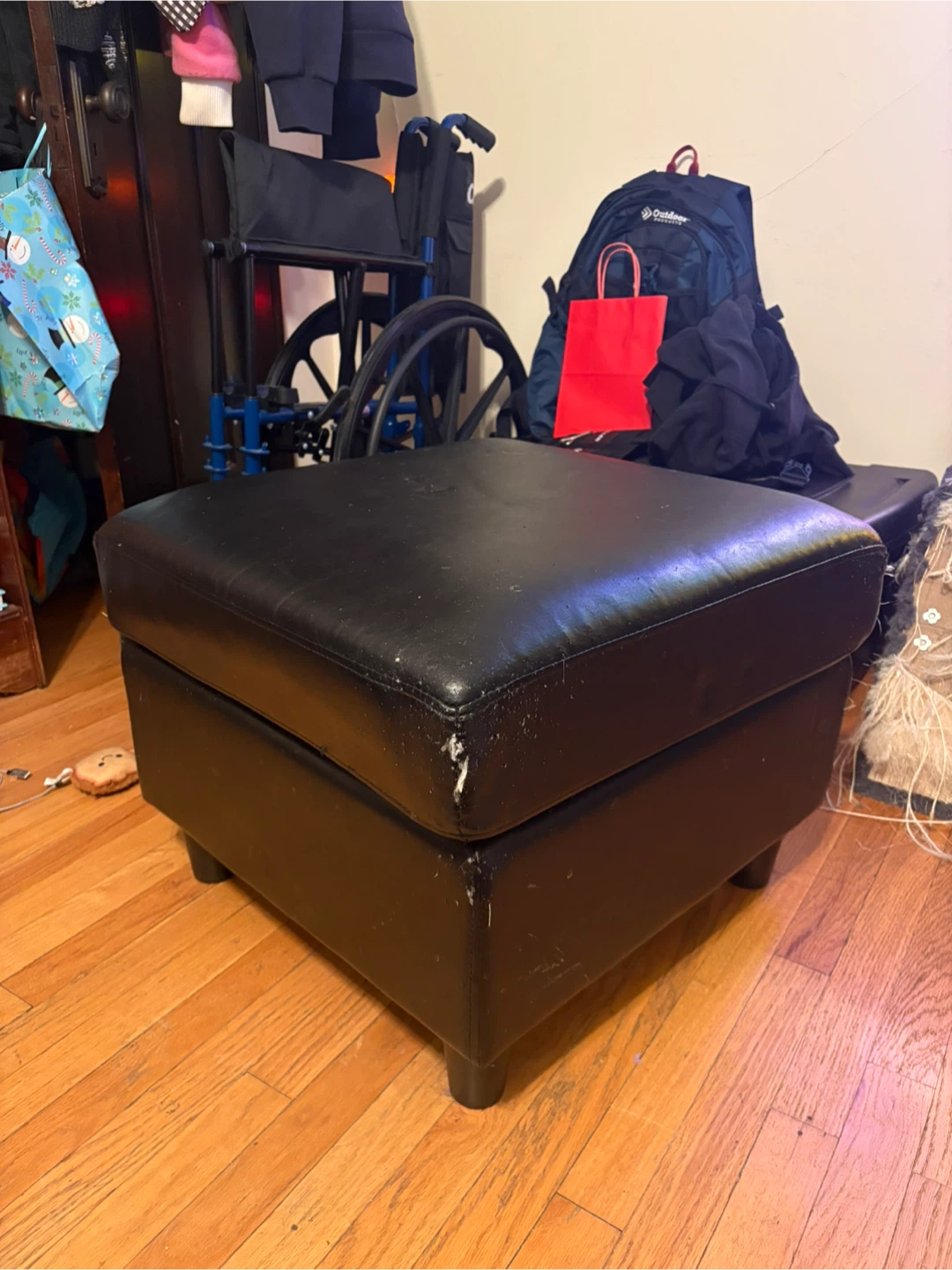 Black Square Ottoman