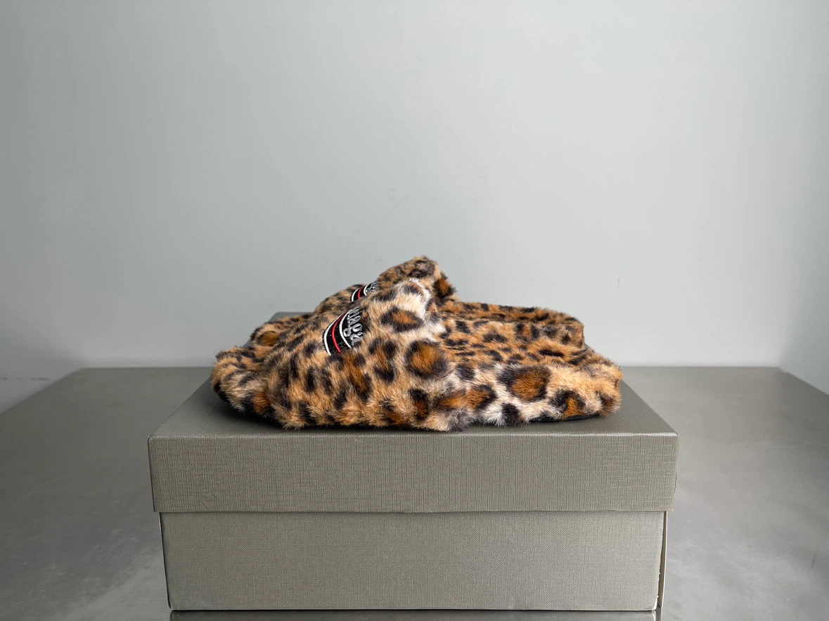 Balenciaga leopard slides