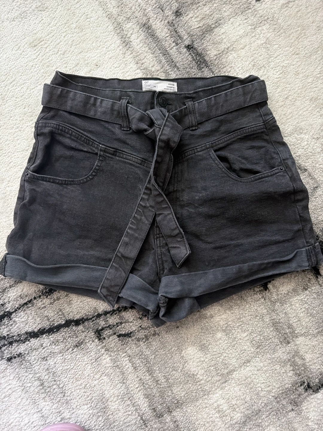 Black Denim Shorts medium