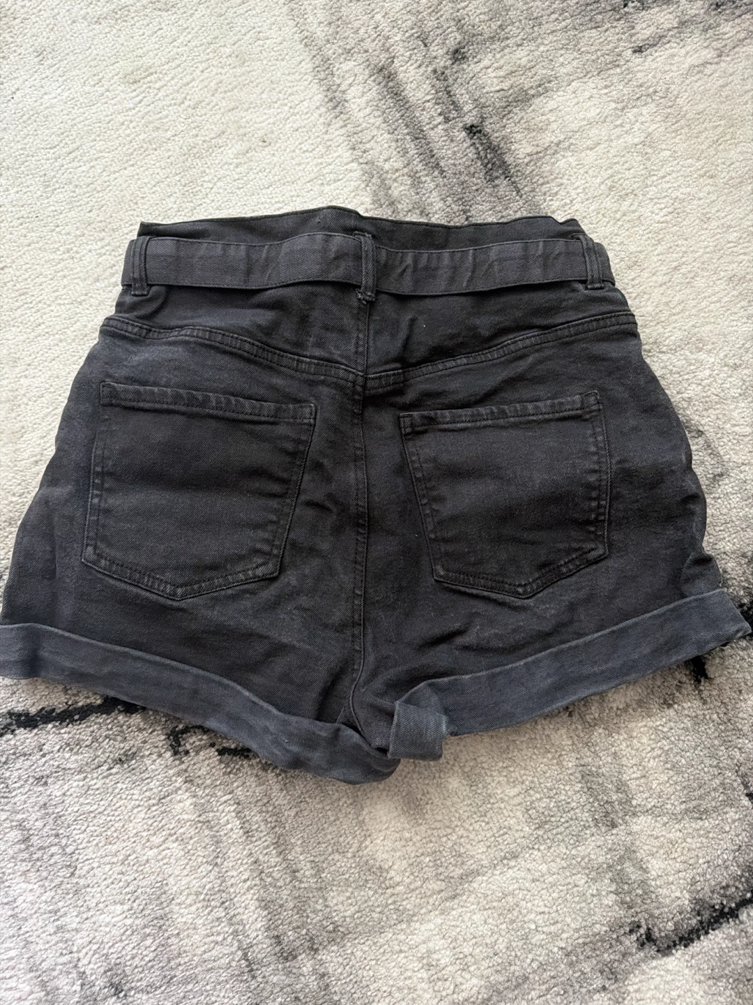 Black Denim Shorts medium - photo 2