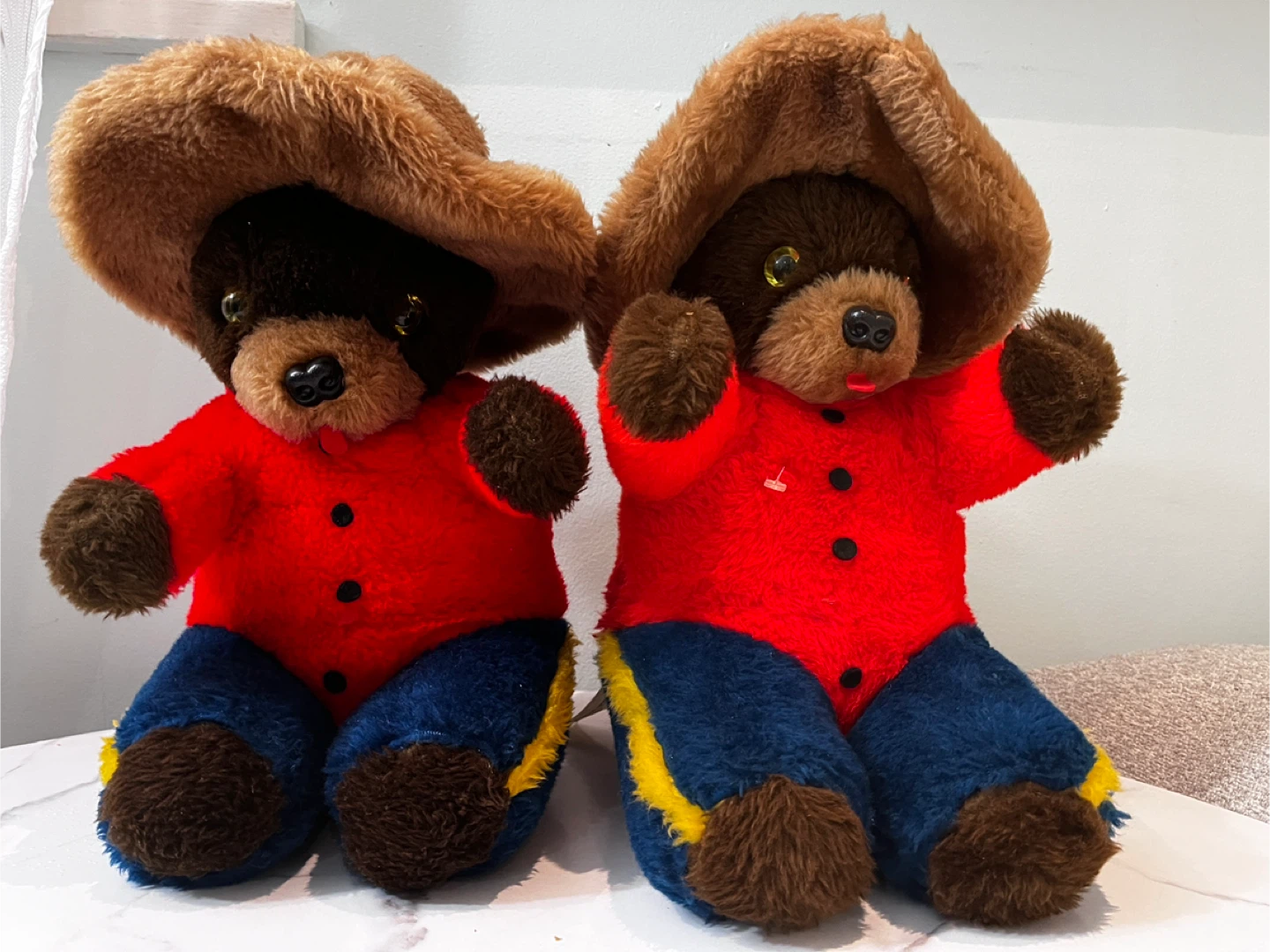 Stuffed Bear Toy - Red Shirt & Blue Pants