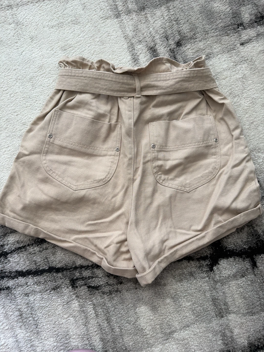 ACW Belted Paperbag Shorts - Tan - photo 2