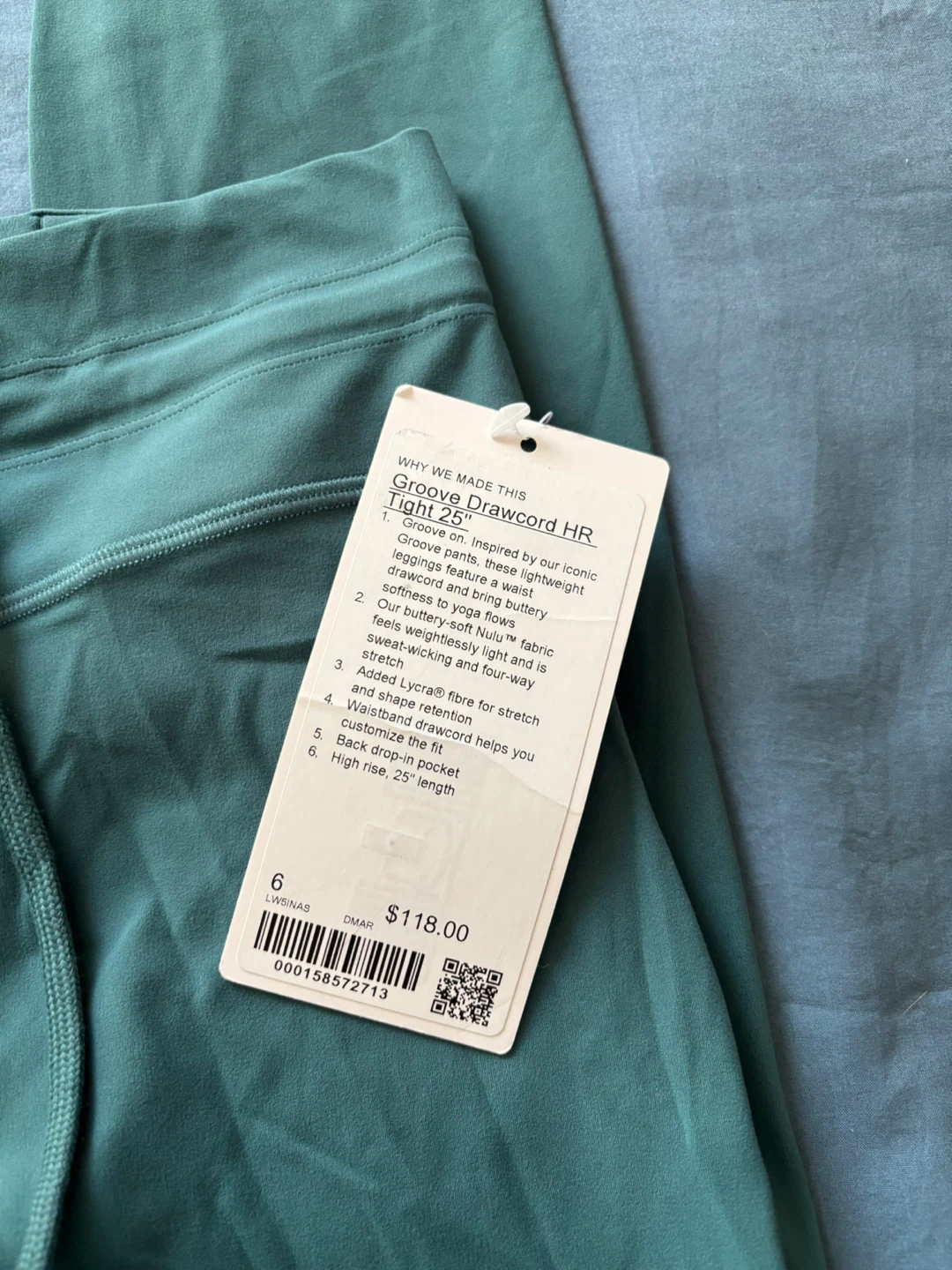Size 6 Lululemon Groove Drawcord HR Tight 25" Leggings Size 6 - photo 2