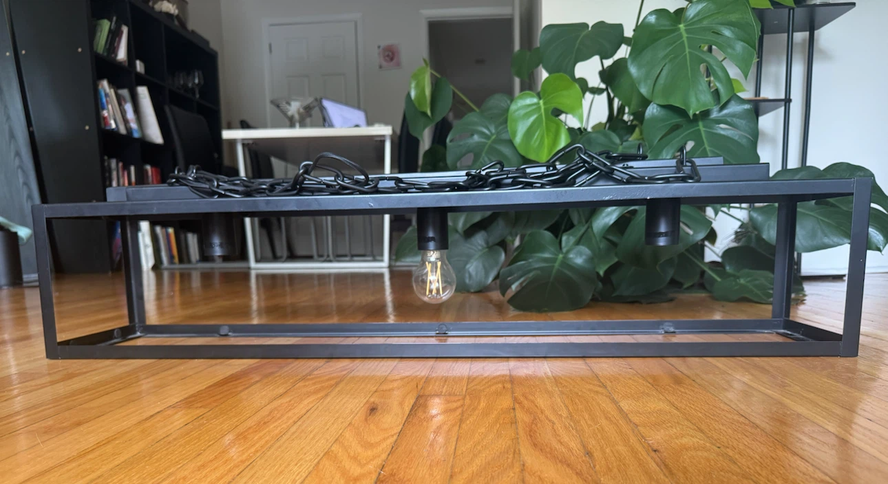 Modern Industrial 3-Light Cage Pendant / Kitchen Island Light