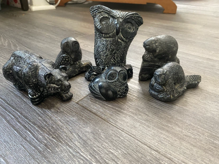 The Wolf Sculptures Hand-carved Stone Animals
