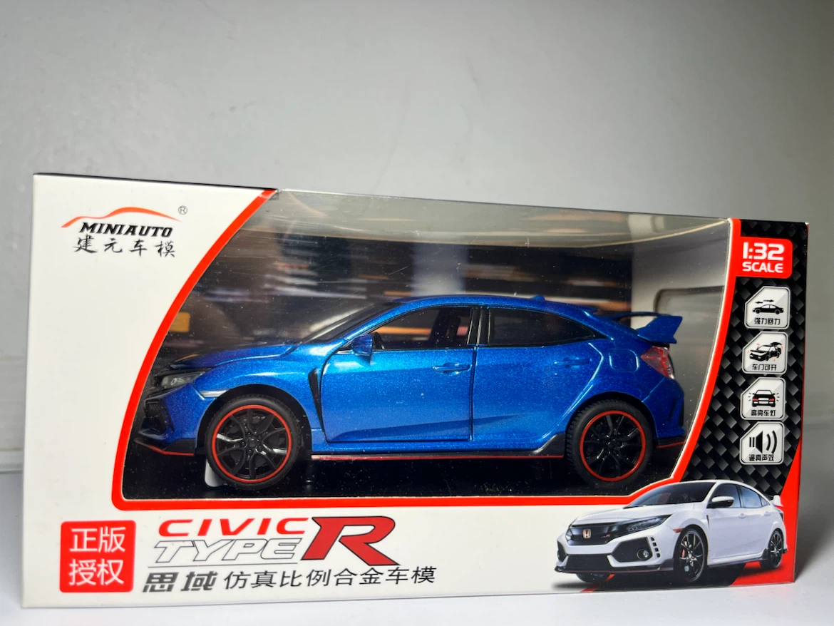 1:32 MiniAuto Honda Civic Type R Diecast Model Car (Blue) - New