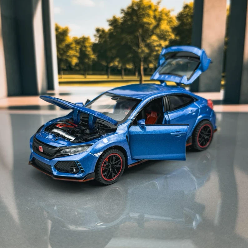 1:32 MiniAuto Honda Civic Type R Diecast Model Car (Blue) - New - photo 2
