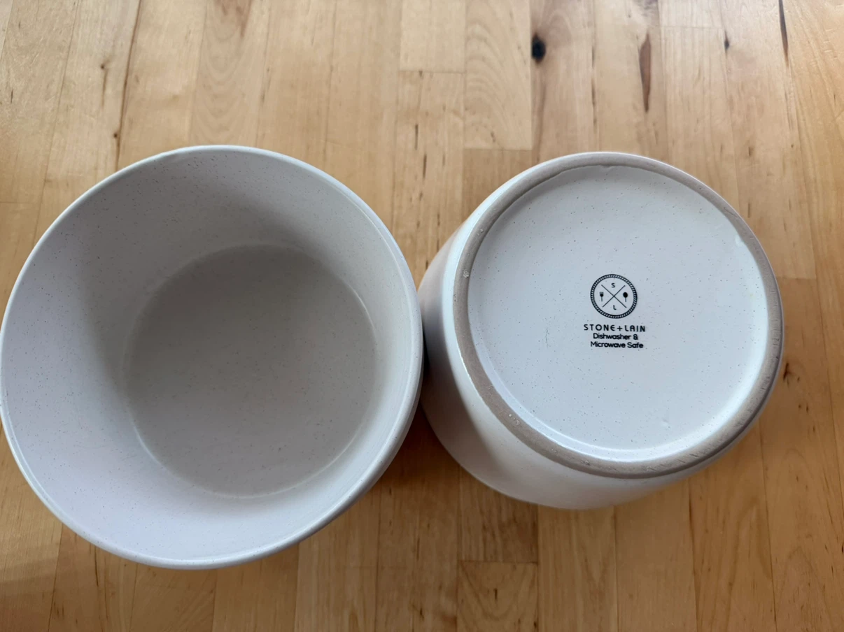 Stone Lain Stoneware Bowls Set Matte White - photo 2