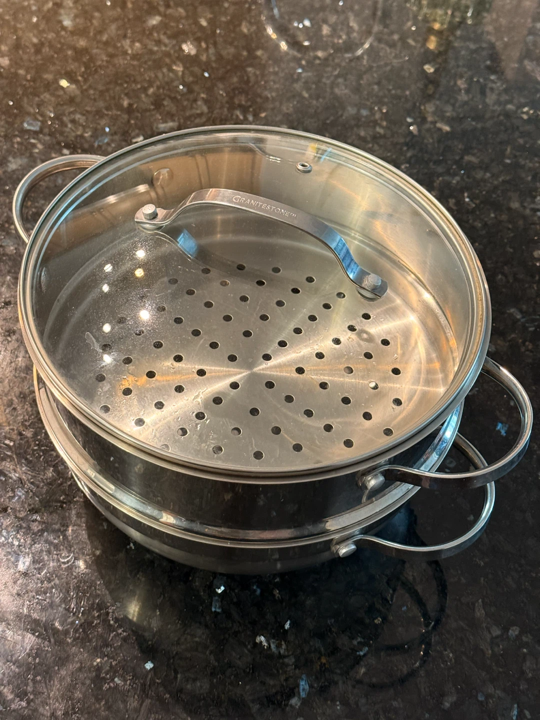 Granite Stone Stainless Steel Steamer Pot with Lid