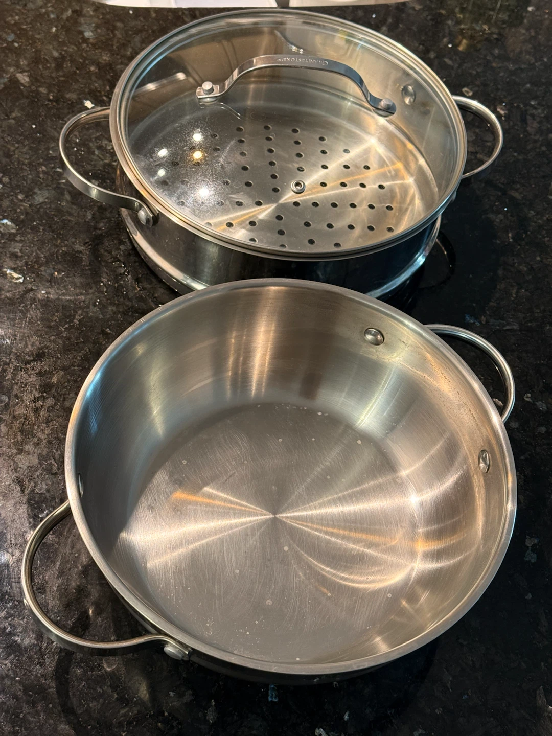 Granite Stone Stainless Steel Steamer Pot with Lid - photo 3
