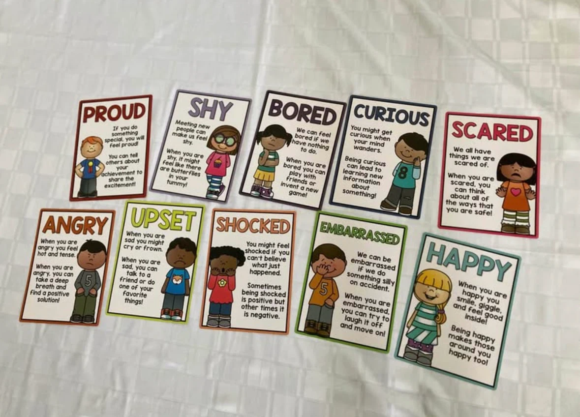 Set of 10 Emotion Posters for Kids - Brandnew